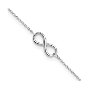 10KT White Gold 9-inch Infinity Anklet