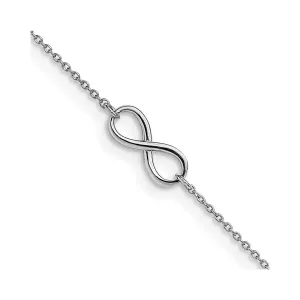 14KT White Gold 9-inch 2.5MM Infinity Anklet