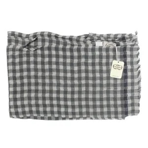 Agnona Scarf Gray Check Design - Luxury Women Shawl - FINAL SALE