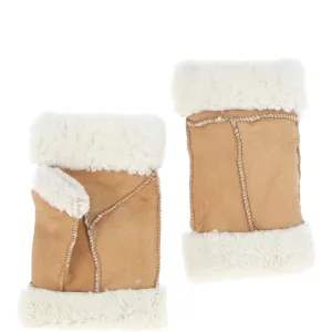 Ashwood Sheepskin Fingerless Patch Mittens