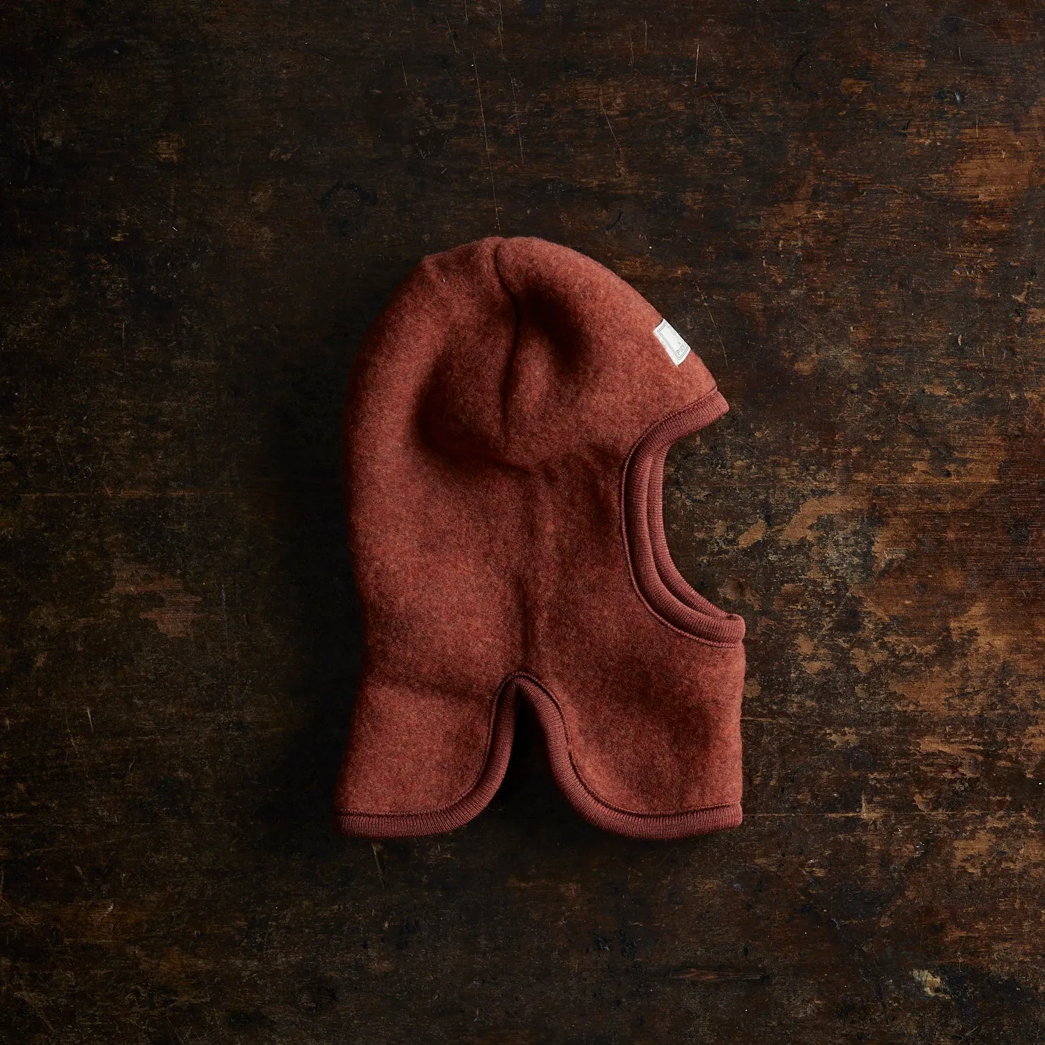 Baby & Kids Merino Wool Fleece Balaclava - Red Rust