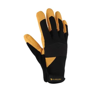 Carhartt High Dexterity Knuckle Guard Secure Cuff Gloves - Black Barley