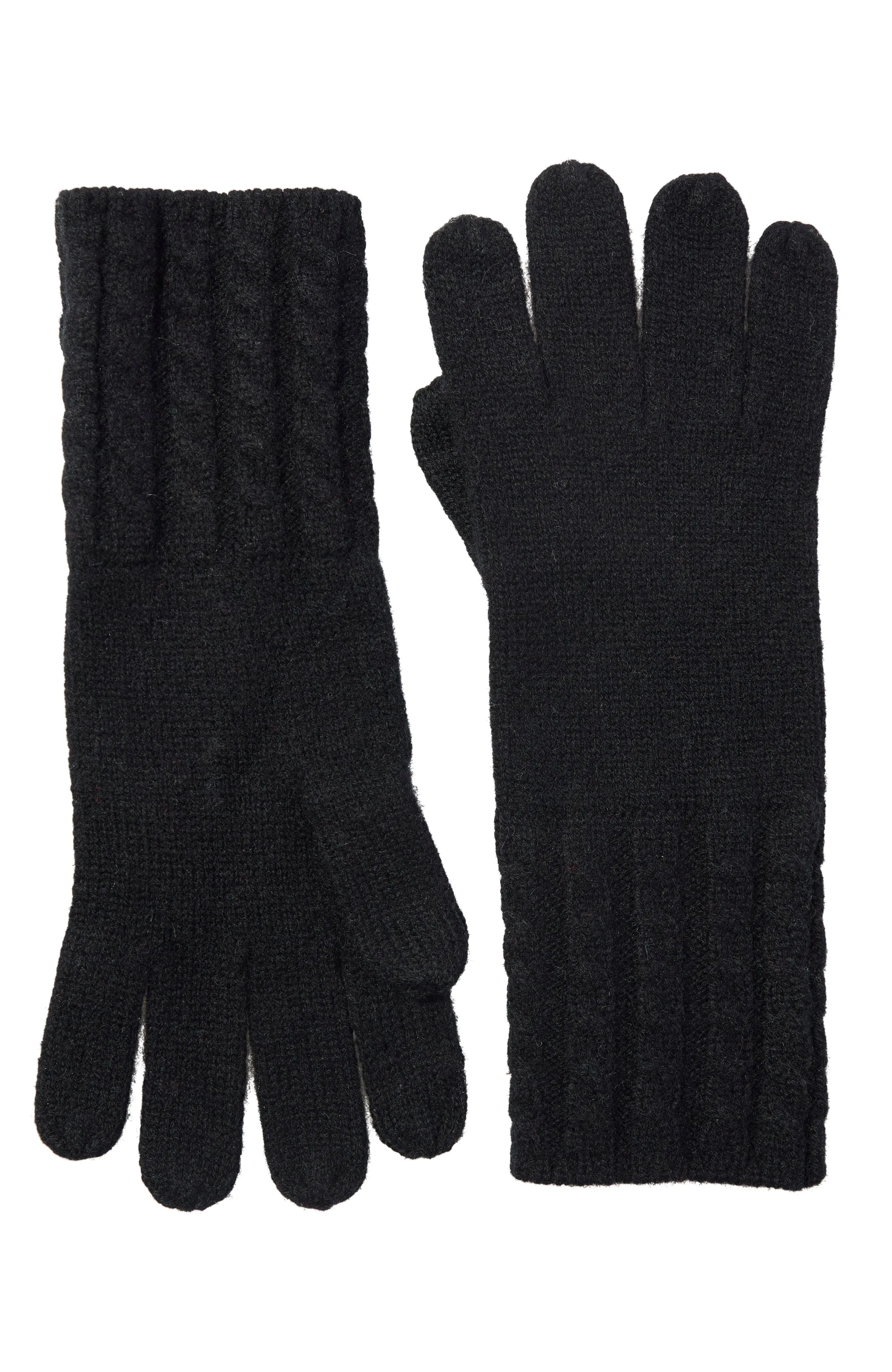 CASHMERE CABLE KNIT CUFF GLOVES