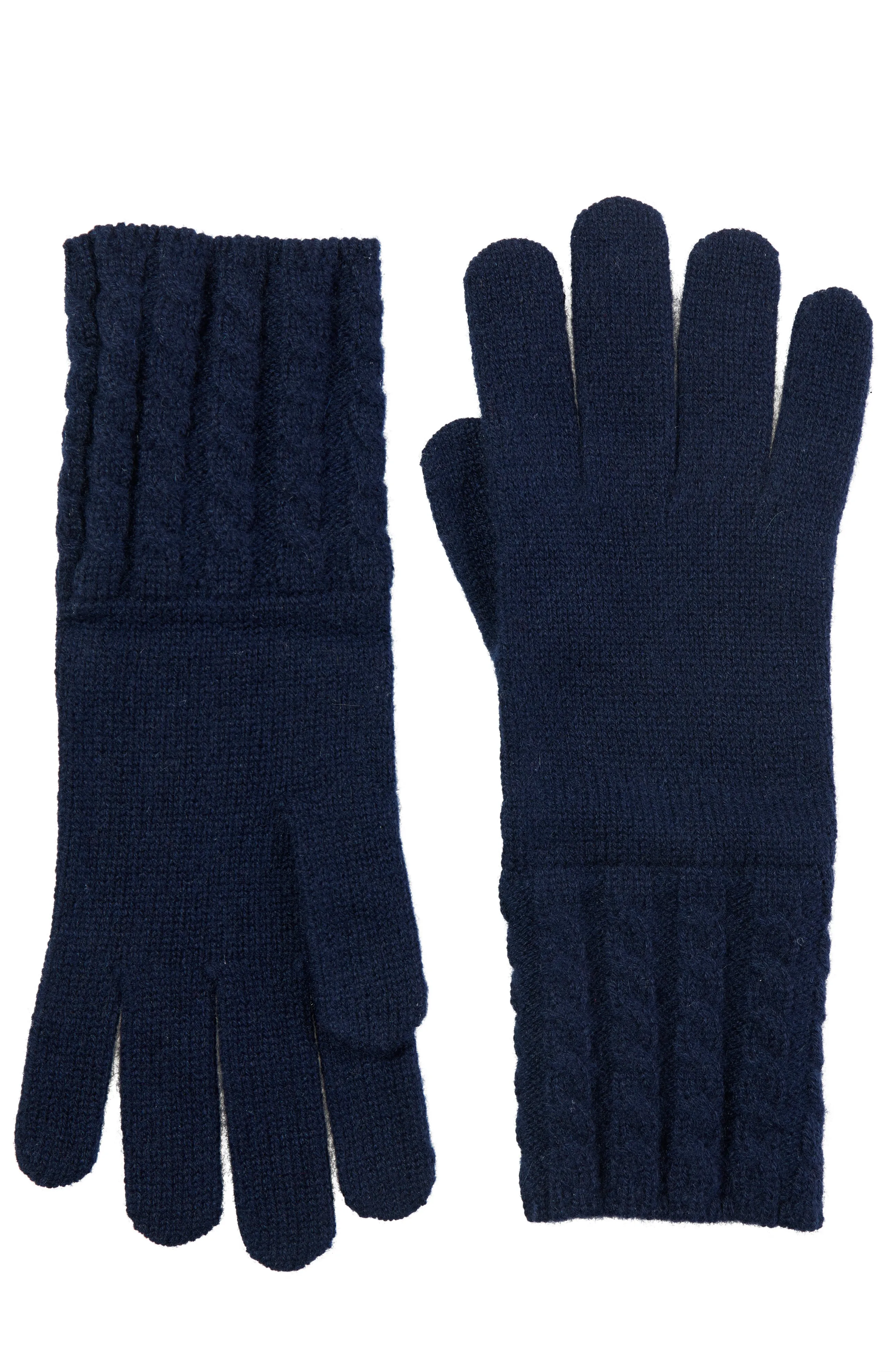 CASHMERE CABLE KNIT CUFF GLOVES