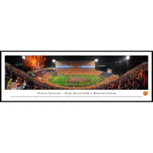 Clemson Football - "Stadium 50 Yard Line" Panorama Framed Print