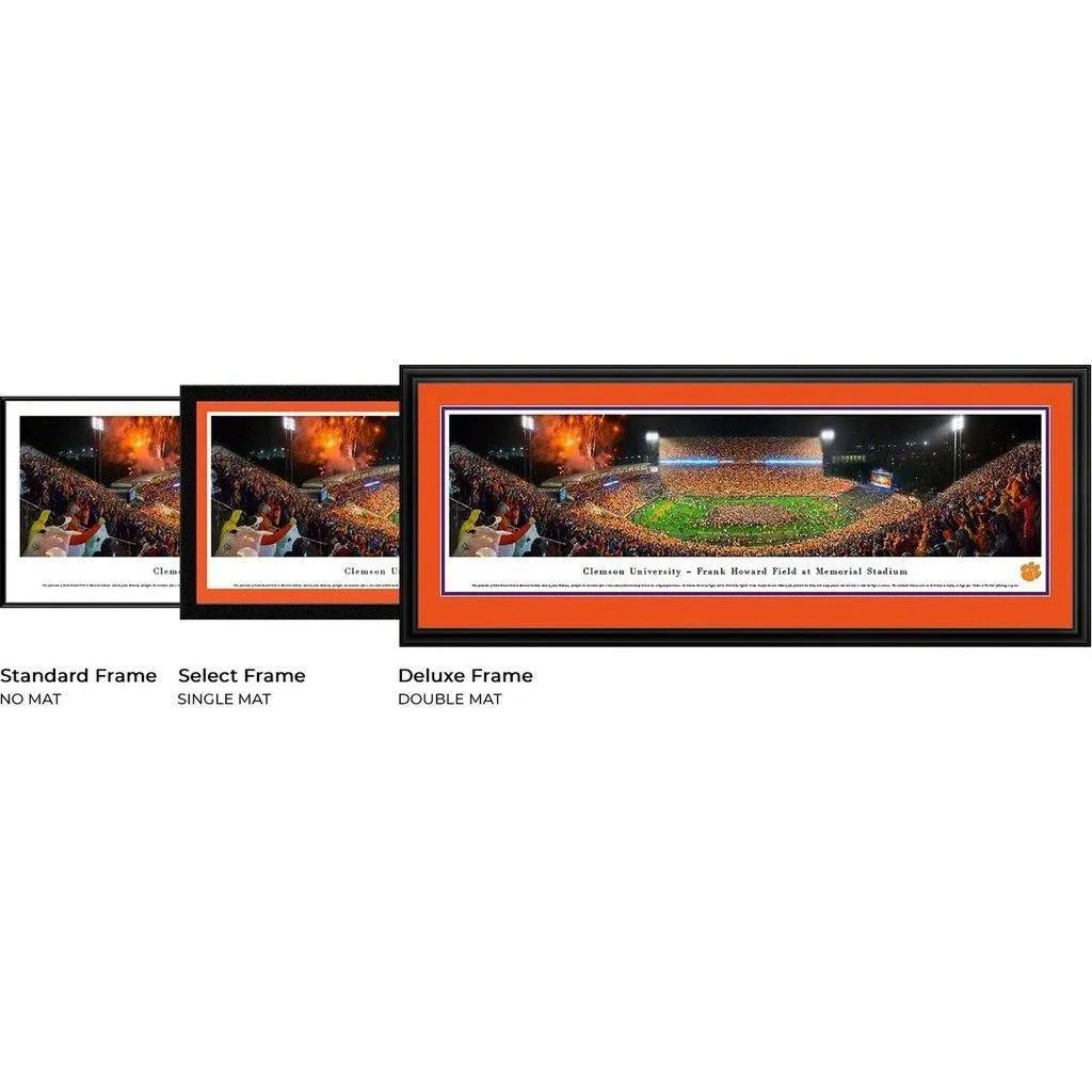 Clemson Football - "Stadium 50 Yard Line" Panorama Framed Print