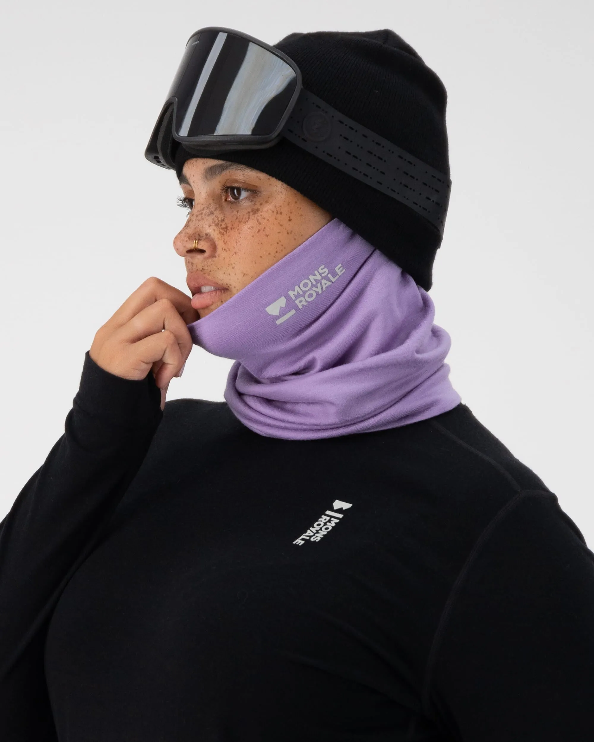 Double Up Merino Neckwarmer - Lupin