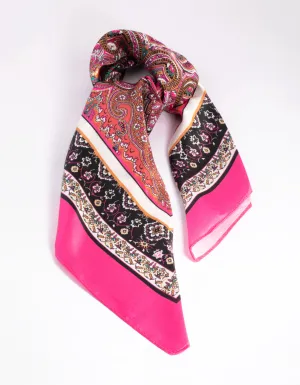 Fabric Pink Paisley Scarf