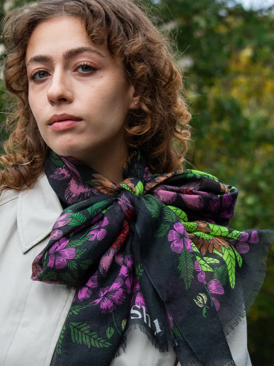 Floral Madness Scarf Midnight