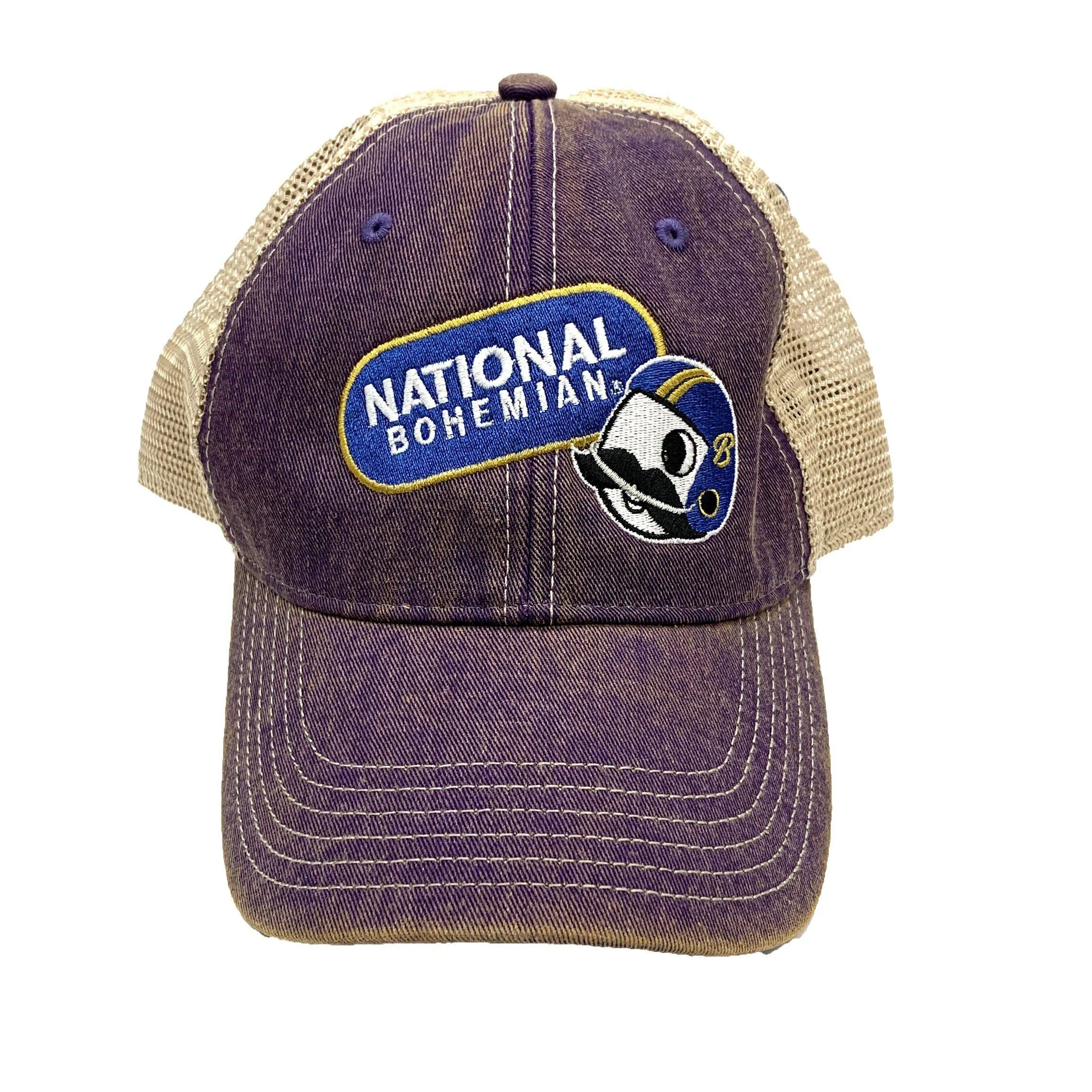 Football National Bohemian Pill Logo (Purple w/ Khaki Mesh) / Trucker Hat