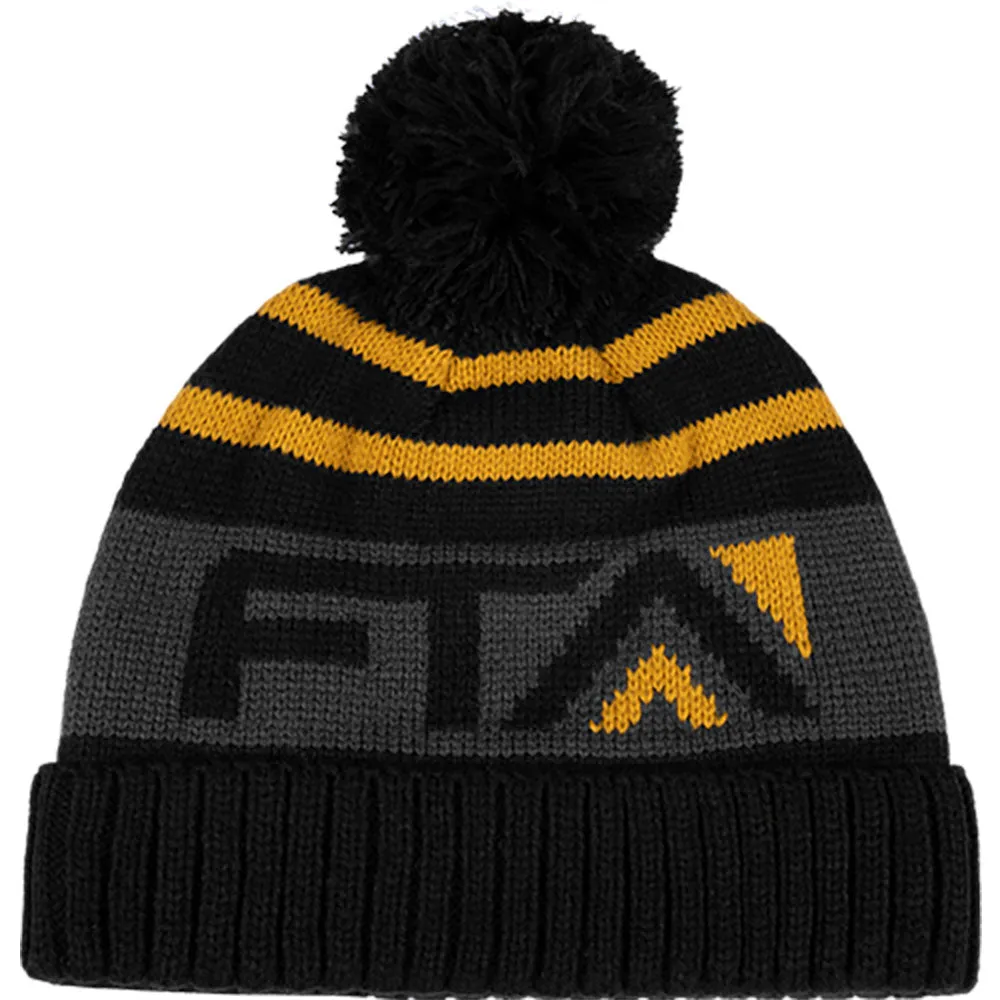 FXR  STYLZ POM Beanie 24 Warm Soft Knit Black Gold