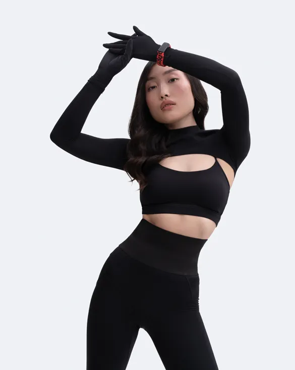 Glove Sleeve Crop Top