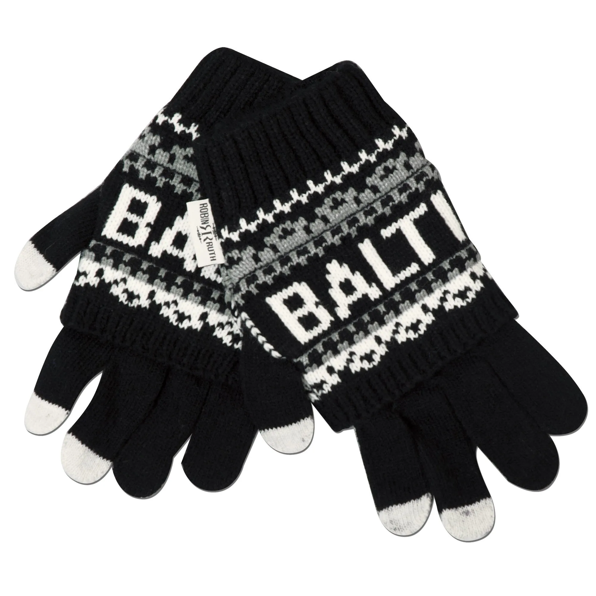 GVBM01 Robin Ruth Knit Gloves - Baltimore BLACK/WHITE