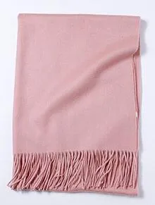 Hot Sale All-Match Men Women Solid Color Luxurious Elegant Cashmere Scarves With Tassel