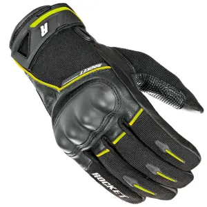 Joe Rocket Supermoto Mens Hybrid Gloves Black/Hi-Viz