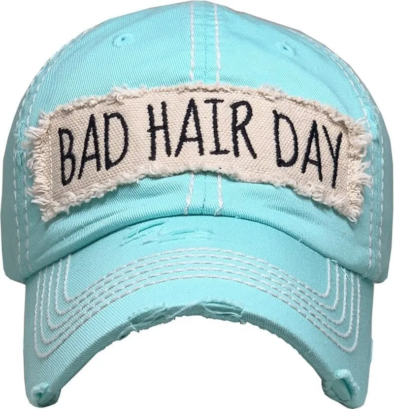 KBV1073 'BAD HAIR DAY' Distressed Cotton Cap