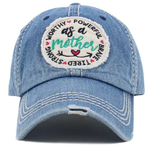 KBV1487 'As a Mother' Washed Vintage Ballcap