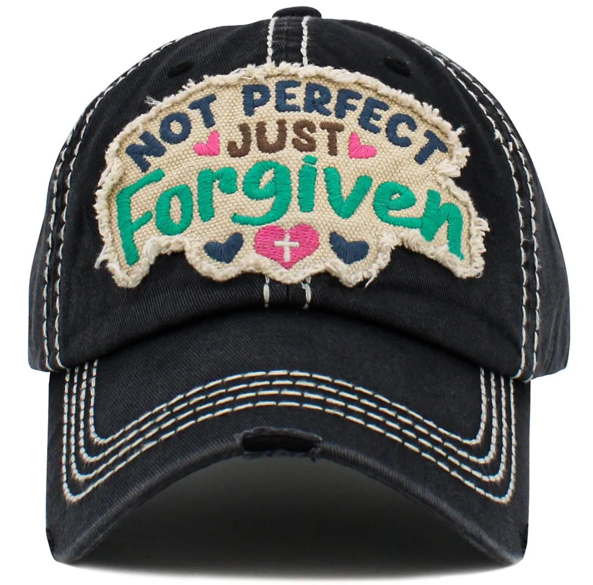 KBV1494 Not Perfect Just Forgiven Washed Vintage Ballcap