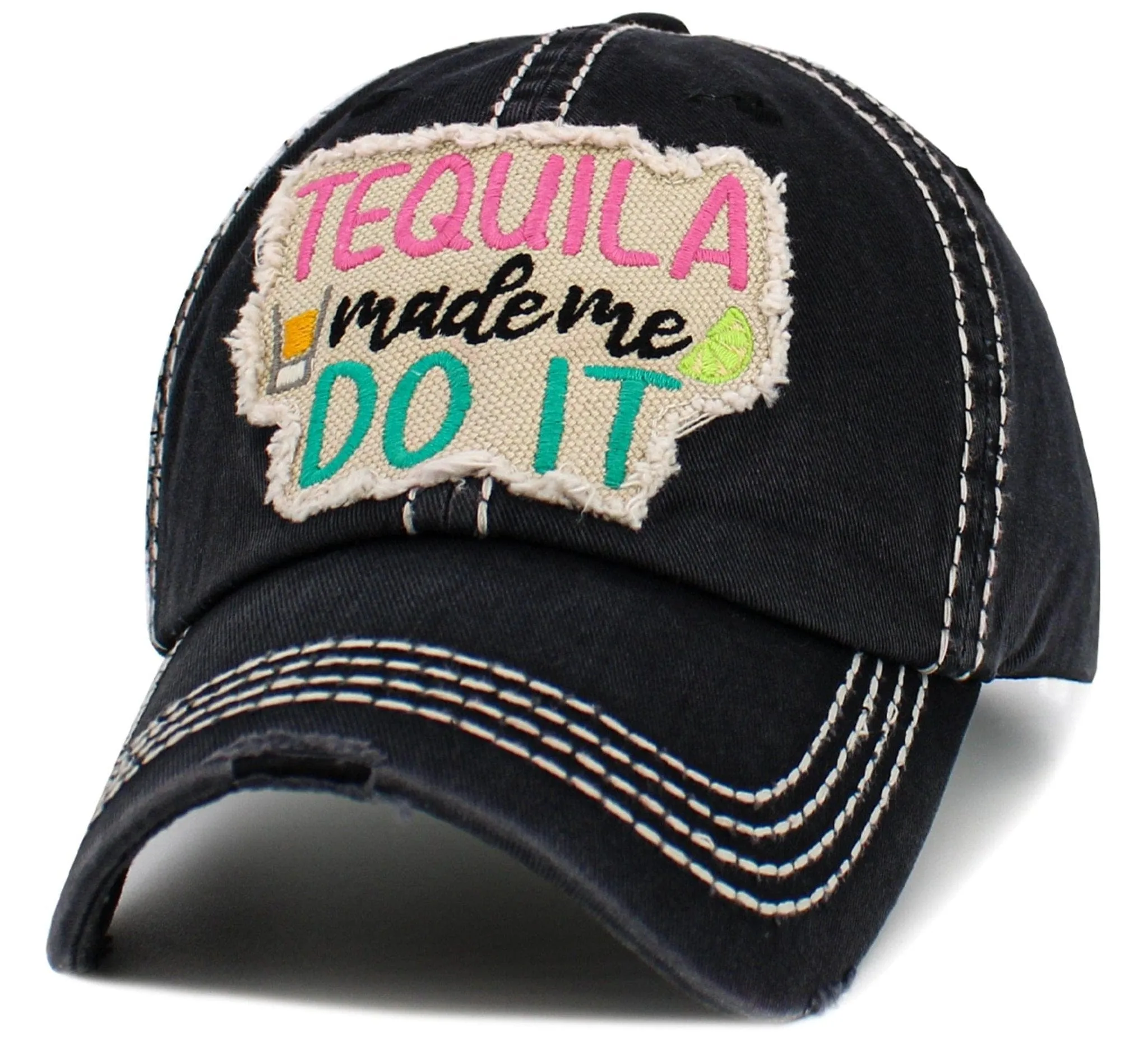 KBV1576 Tequila Made Me Washed Vintage Ballcap