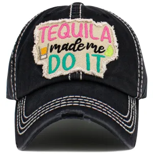 KBV1576 Tequila Made Me Washed Vintage Ballcap