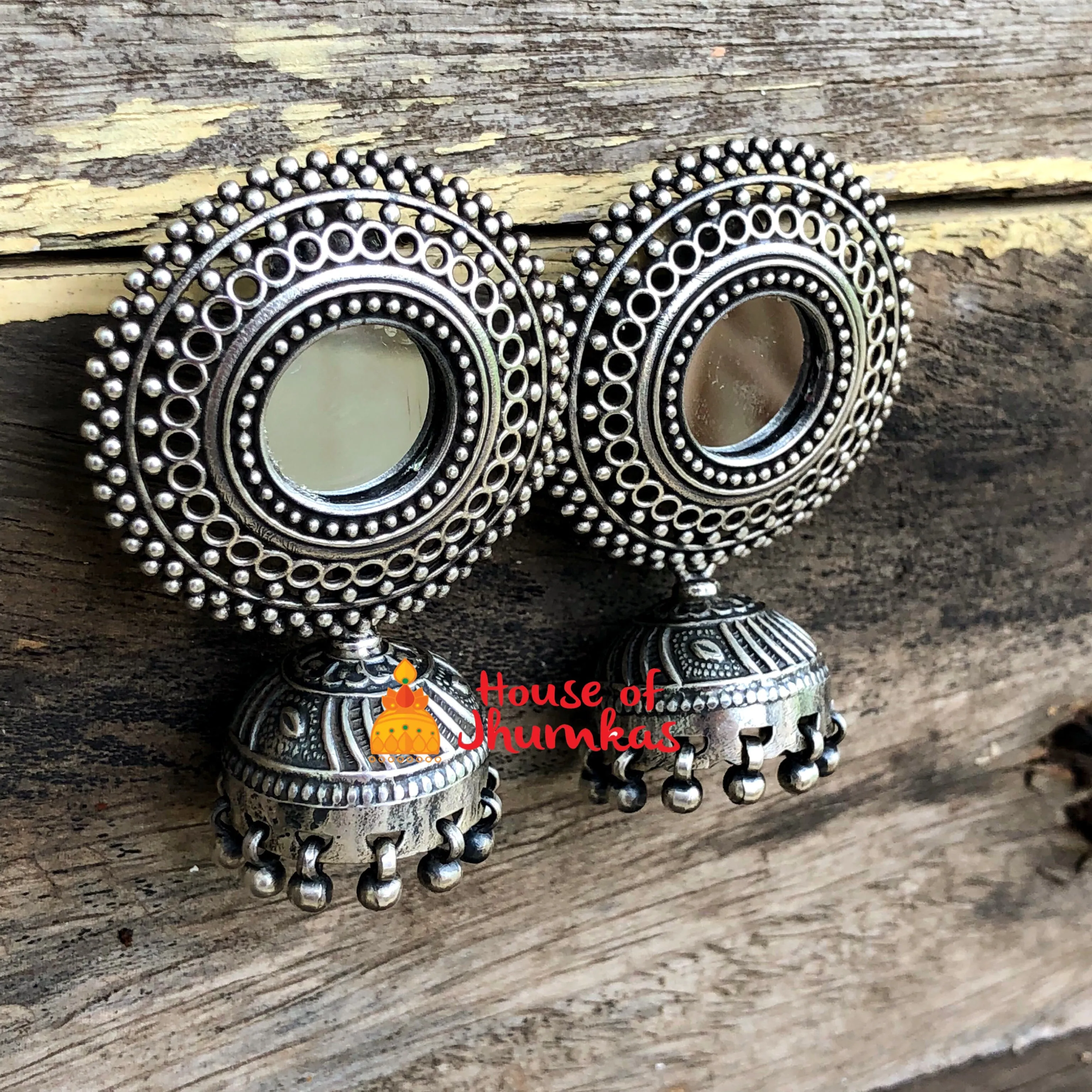 Mirror jhumkas