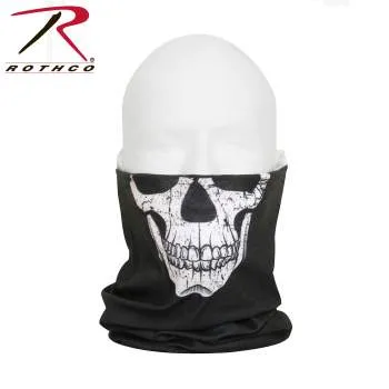 Multi-Use Neck Gaiter and Face Covering Tactical Wrap - Skull Print