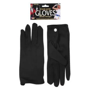 Parade Gloves-Short-W/Snap-Black