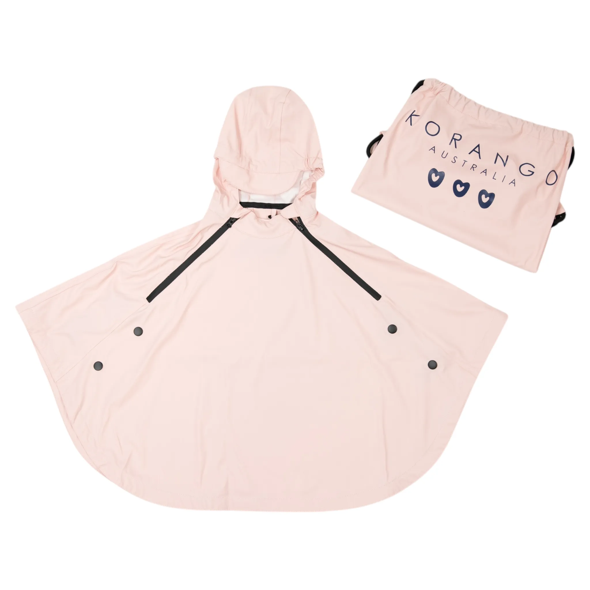 Poncho with Carry Bag Dusty Pink