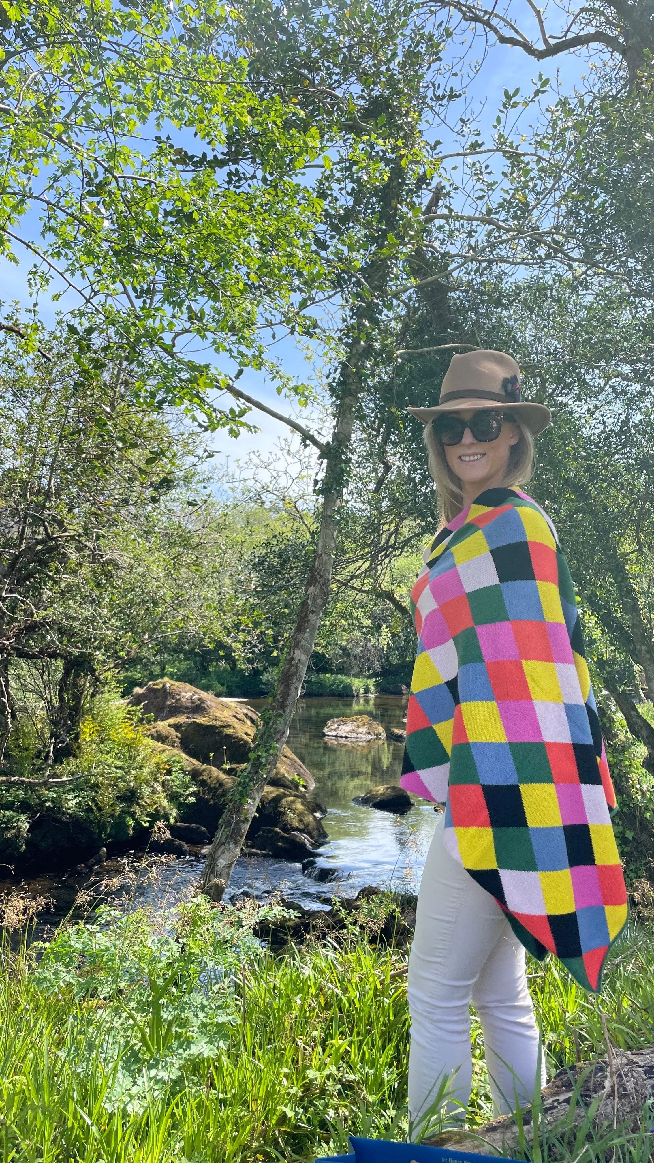 Pre-Order Multicoloured Argyle Cashmere Wrap