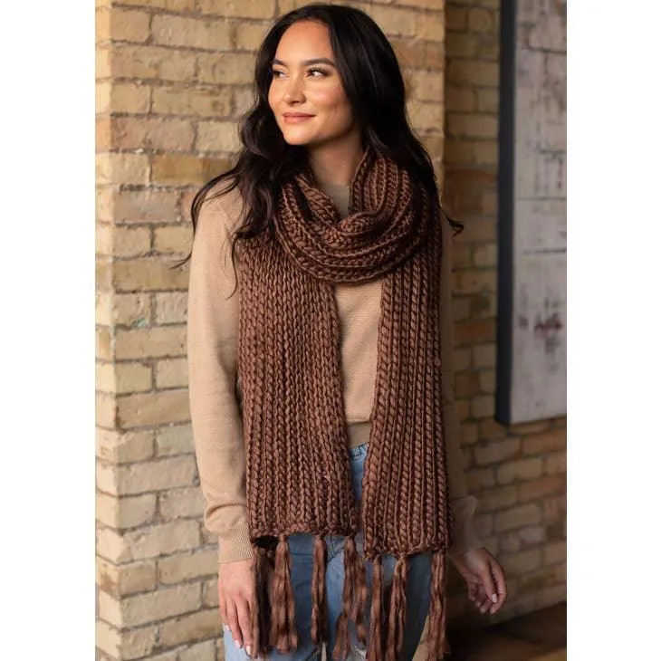 S-155 Long Scarf w/ Fringe