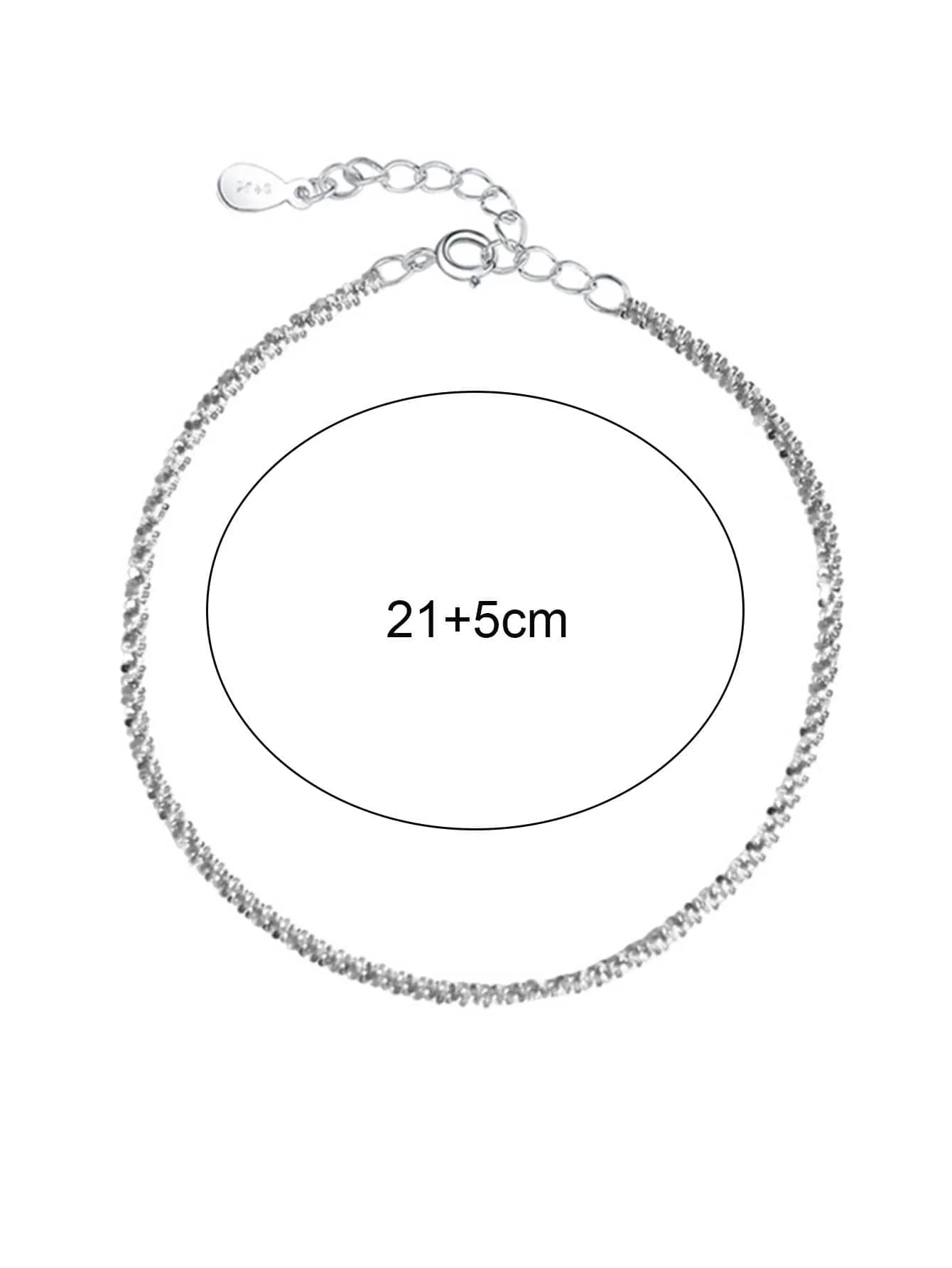 SHEIN 1pc Luxury Rhinestone Decor Anklet For Women For Daily Decoration