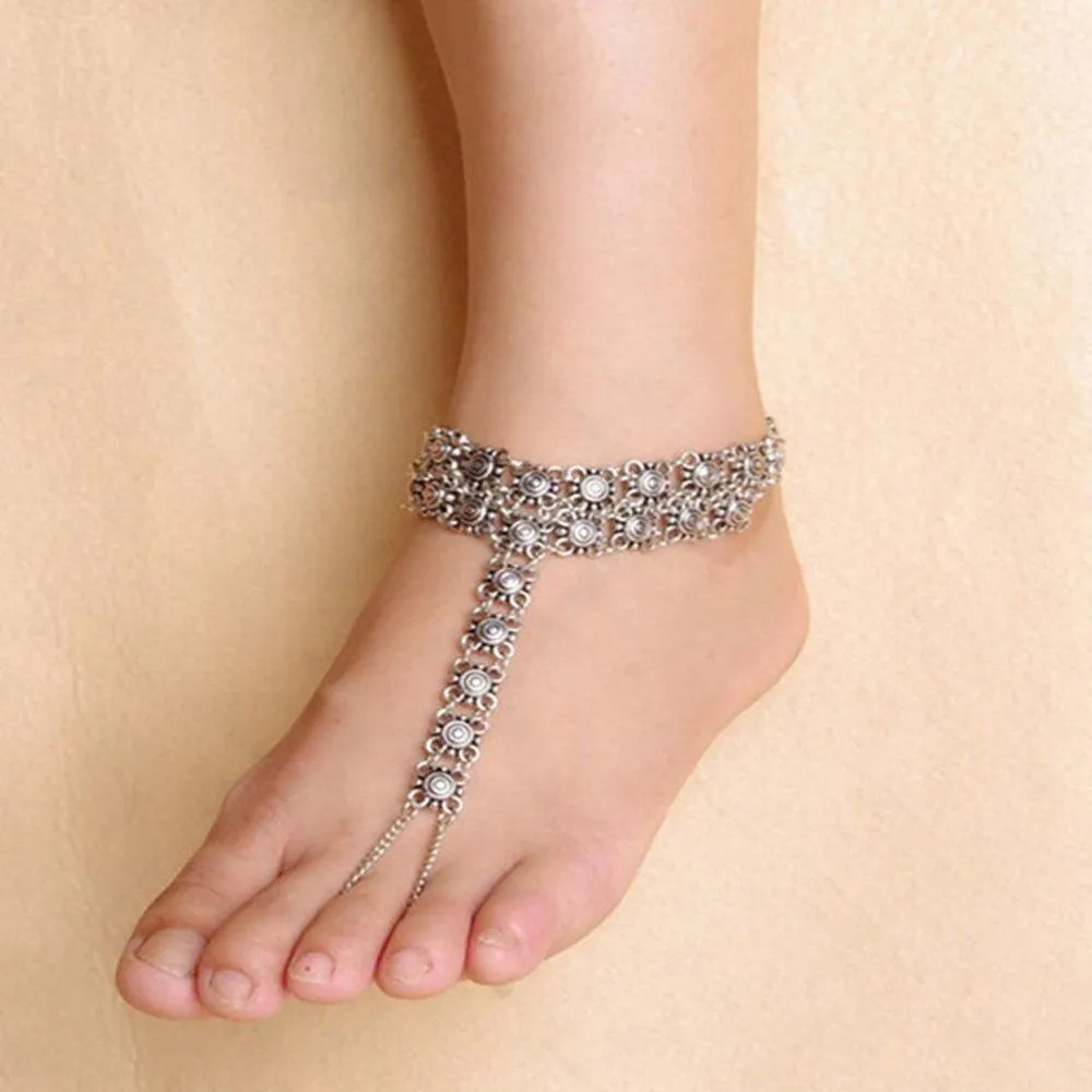 Silver Anklet Barefoot Chain