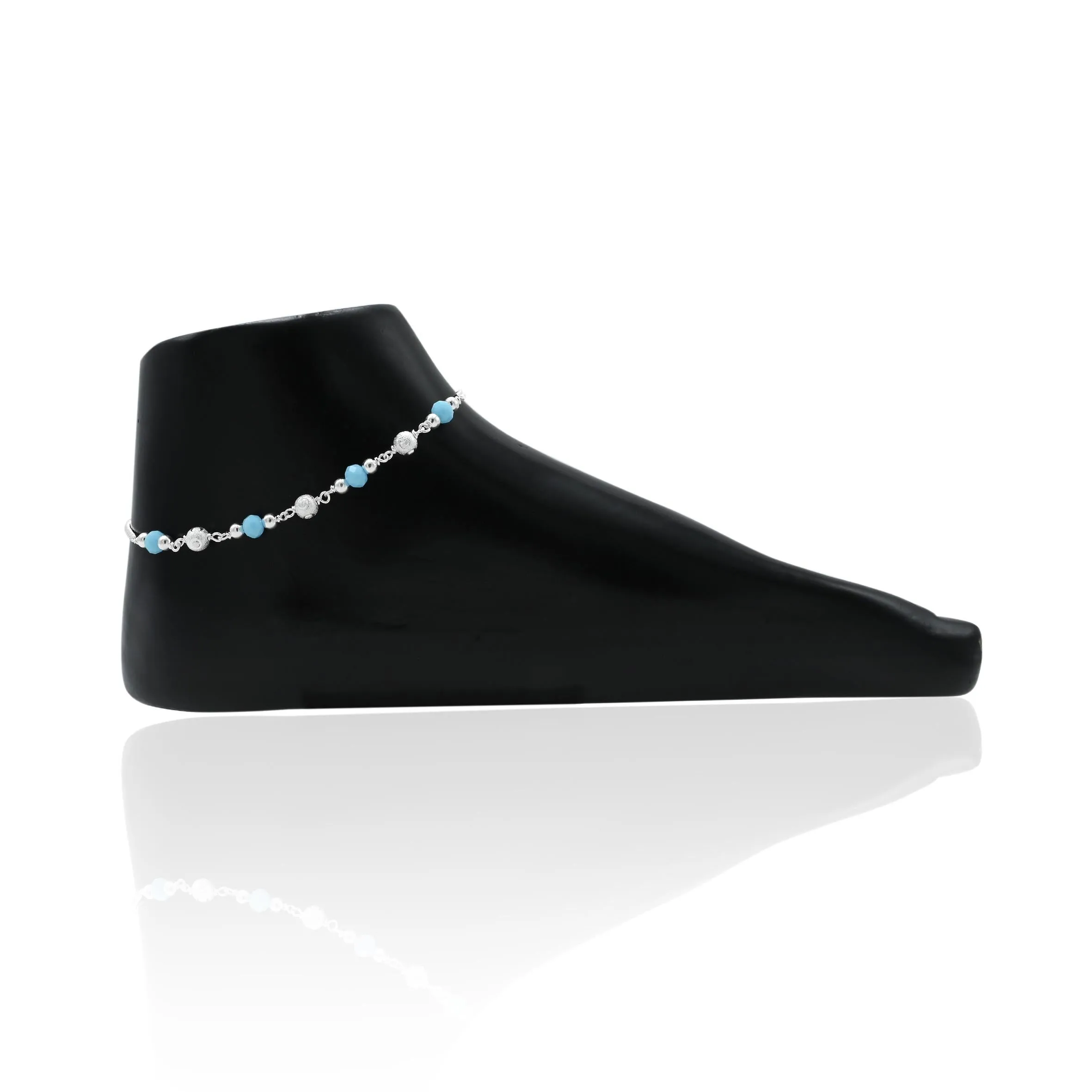 Silver Fashionable Everyday Staple Anklets