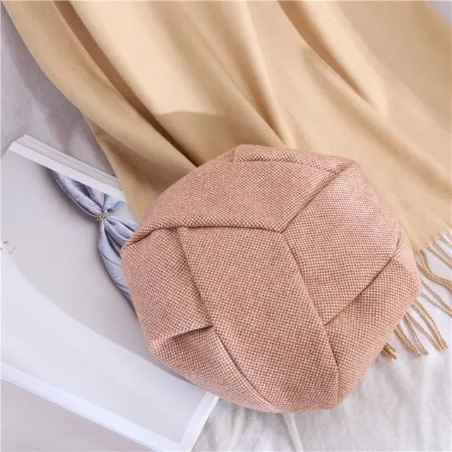 Vintage Beret Cap Octagonal Hat Autumn Winter Hats For Women