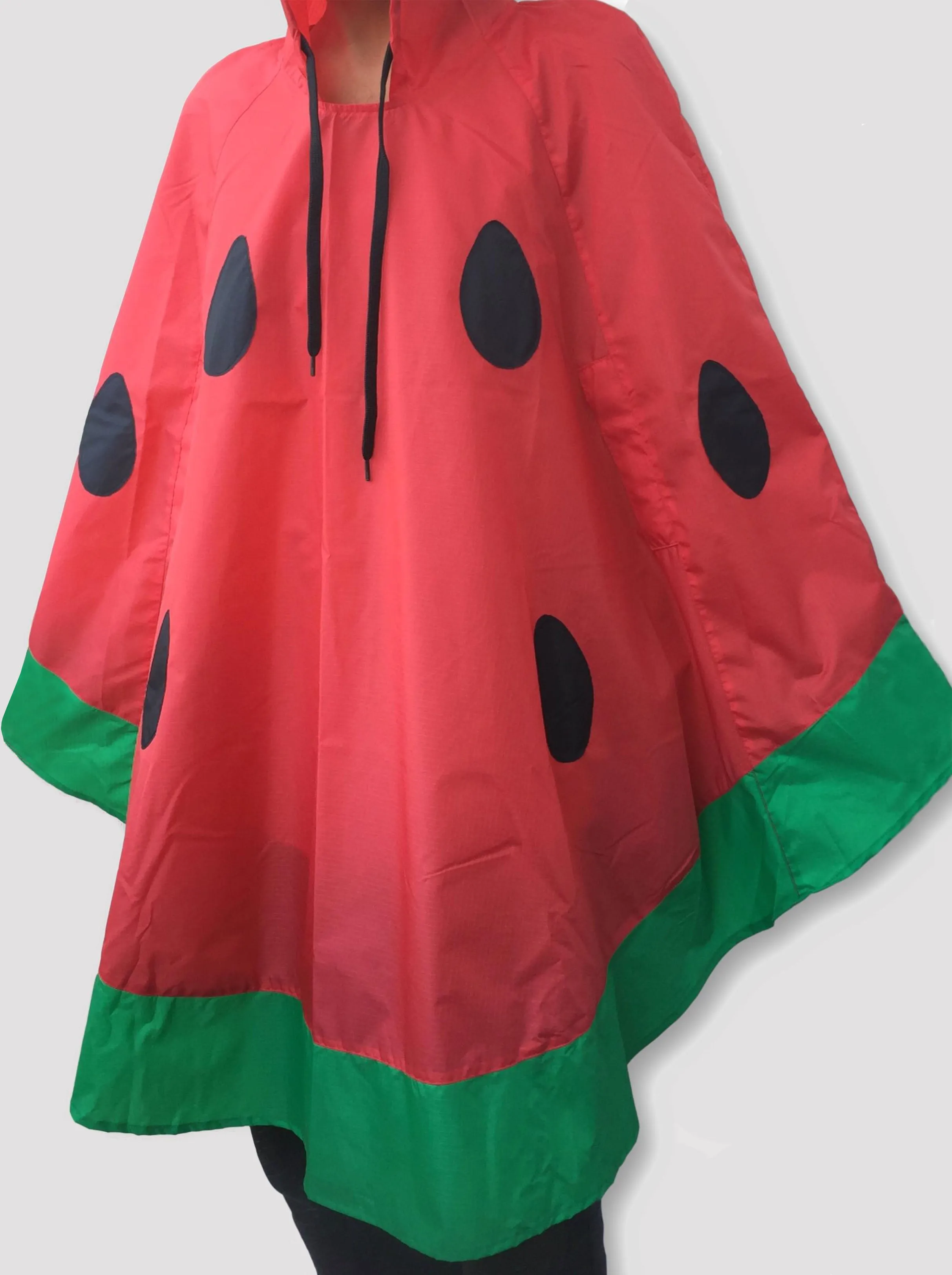 Watermelon Rain Poncho Red